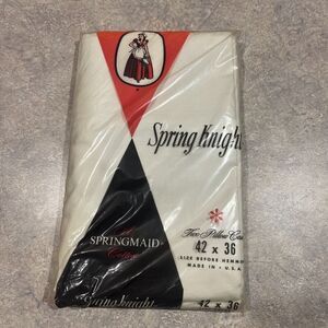 Vintage SPRINGMAID Spring Knight Luxury Muslin Cotton Pillowcases, NEW UNOPENED